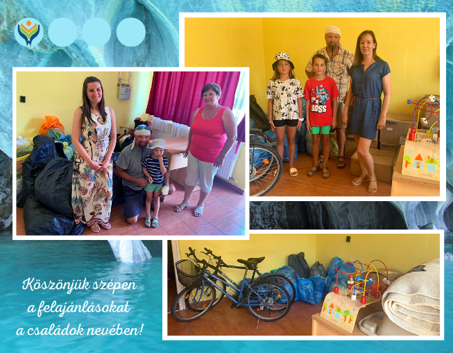Vízityúk Vízitúra Egyesület által gyűjtött adomány